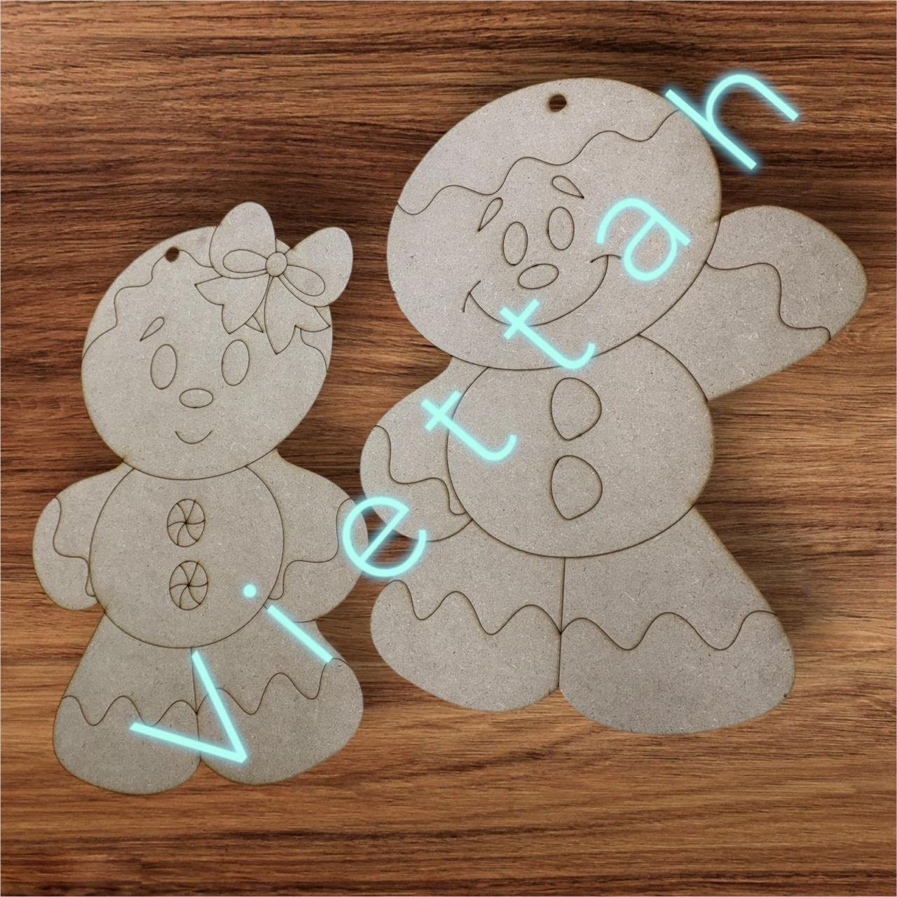 PAREJA DE GALLETAS JENGIBRE RELLENAS DE AMOR